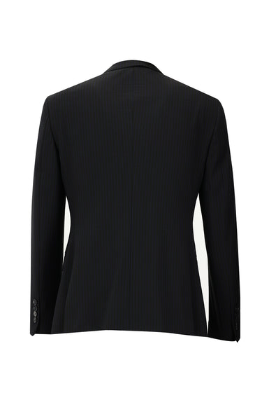 Siyah Super Slim Fit Ekstra Dar Kesim Fit Klasik Çizgili Takım Elbise