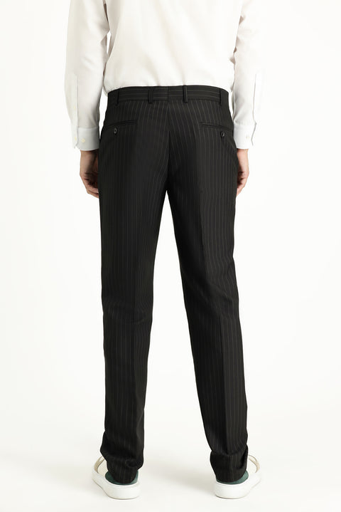Black 6-Drop Regular Fit Standard Cut Suit