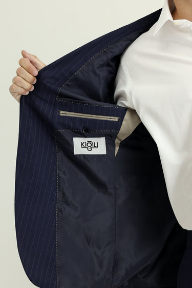 Orta Lacivert Klasik Takım Elbise