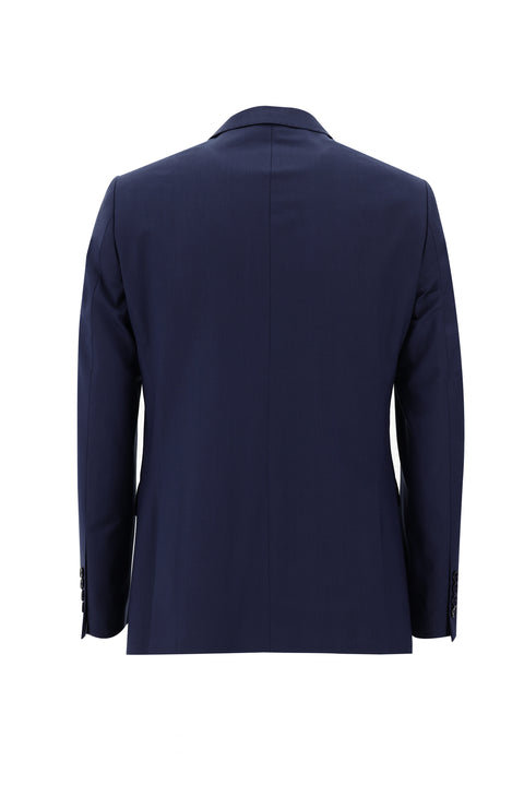 Orta Lacivert 6 Drop Regular Fit Standart Kesim Yünlü Takım Elbise