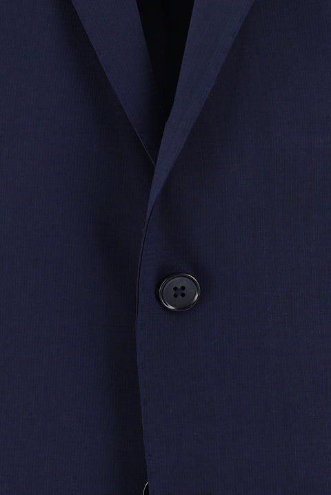Orta Lacivert 6 Drop Regular Fit Standart Kesim Yünlü Takım Elbise