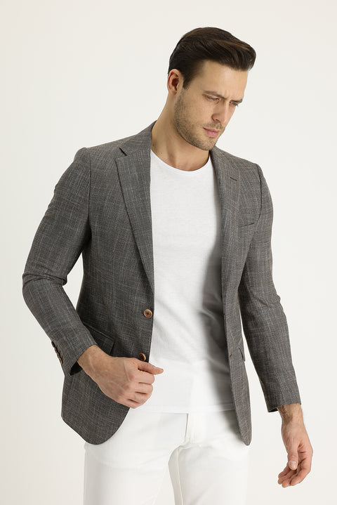 Acı Kahve 6 Drop Regular Fit Standart Kesim Klasik Ceket