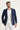 Havacı Mavi Super Slim Fit Ekstra Dar Kesim Desenli Spor Ceket