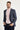 Orta Lacivert Relaxed Fit Rahat Kesim Desenli Ceket