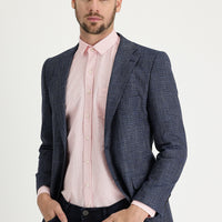 Medium Navy 6 Drop Regular Fit Patterned Jacket