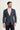 Orta Lacivert Relaxed Fit Rahat Kesim Desenli Ceket