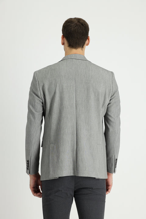 Siyah 6 Drop Regular Fit Standart Kesim Klasik Desenli Ceket