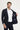 Koyu Lacivert Relaxed Fit Rahat Kesim Çizgili Blazer Ceket
