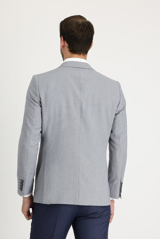  Açık Gri 6 Drop Regular Fit Standart Kesim Blazer Ceket