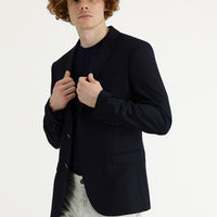Koyu Lacivert 7 Drop Slim Fit Dar Kesim Klasik Ceket
