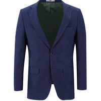 Koyu Mavi  6 Drop Regular Fit Standart Kesim Desenli Ceket