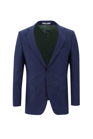  Koyu Mavi  6 Drop Regular Fit Standart Kesim Desenli Ceket