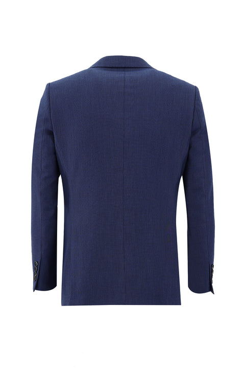 Koyu Mavi  4 Drop Relaxed Fit Rahat Kesim Blazer Ceket