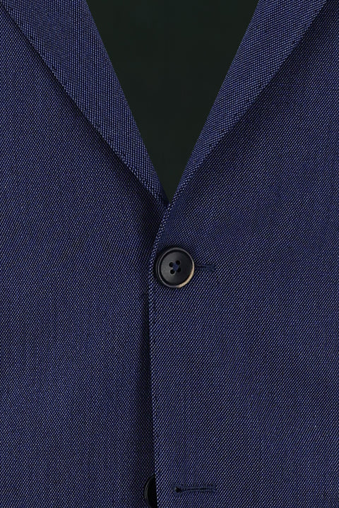 Dark Blue 4-Drop Relaxed Fit Blazer Jacket