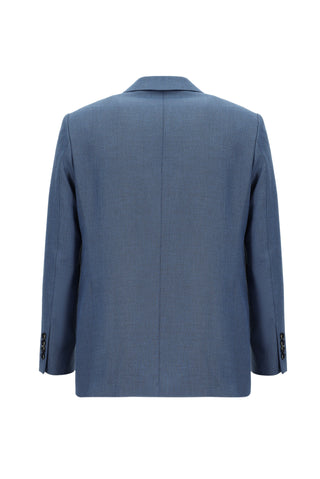  Mavi 4 Drop Relaxed Fit Rahat Kesim Desenli Ceket