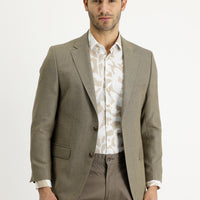 Orta Bej 4 Drop Relaxed Fit Rahat Kesim Desenli Ceket
