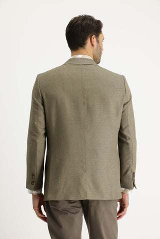  Orta Bej 4 Drop Relaxed Fit Rahat Kesim Desenli Ceket