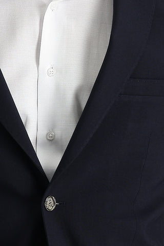  Koyu Lacivert 6 Drop Regular Fit Standart Kesim Yünlü Likralı Esnek Blazer Ceket