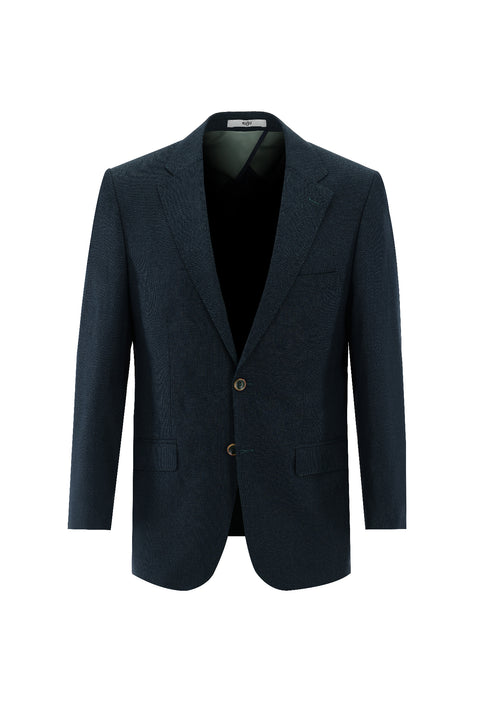 Petrol Yeşili 4 Drop Relaxed Fit Rahat Kesim Desenli Ceket