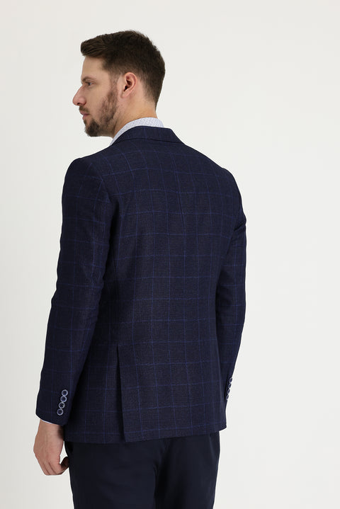 Koyu Lacivert 6 Drop Regular Fit Standart Kesim Ceket