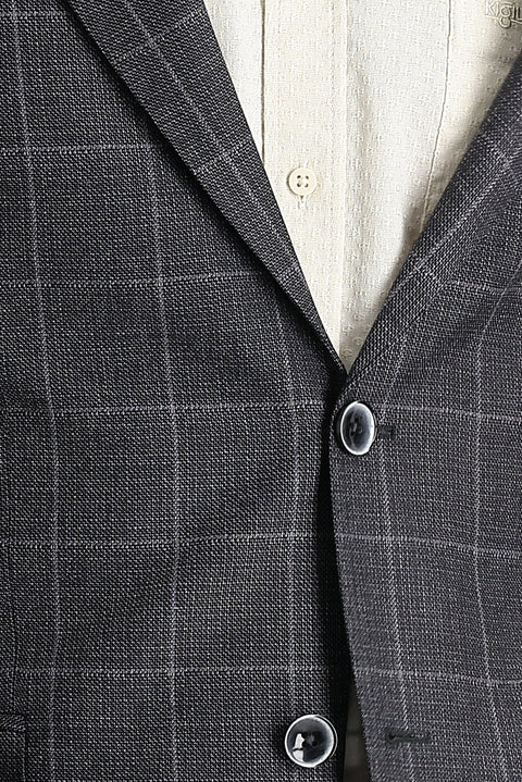 Orta Antrasit 6 Drop Regular Fit Standart Kesim Ceket