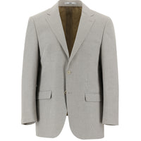 Açık Bej 4 Drop Relaxed Fit Rahat Kesim Klasik Desenli Ceket