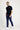 Koyu Mavi  Slim Fit Dar Kesim Likralı Denim Pantolon