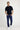 Koyu Mavi  Slim Fit Dar Kesim Likralı Denim Pantolon