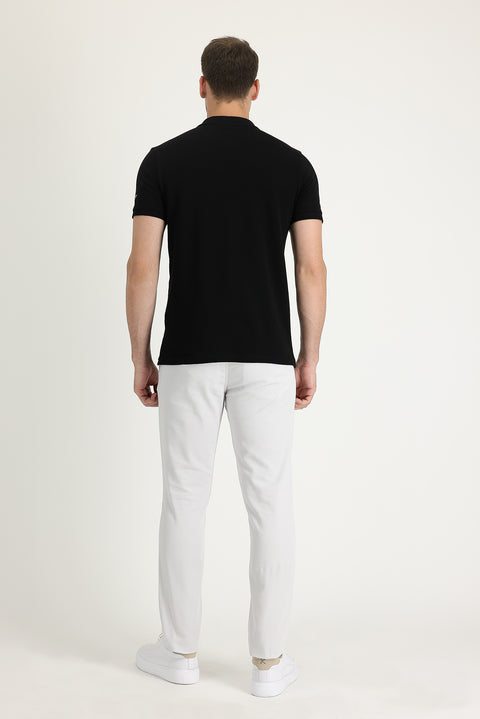 Taş Regular Fit Standart Kesim Desenli Likralı Kanvas / Chino Pantolon