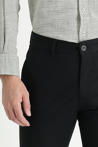  Siyah 6 Drop Regular Fit Standart Kesim Likralı Kanvas / Chino Pantolon