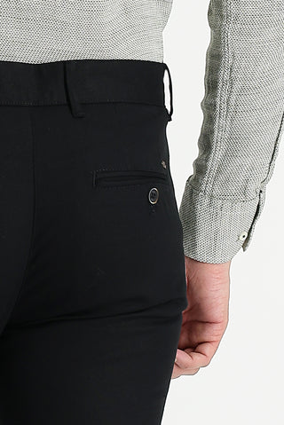  Siyah 4 Drop Relaxed Fit Rahat Kesim Likralı Kanvas / Chino Pantolon