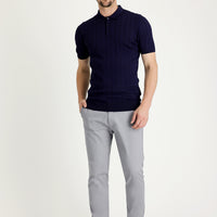 Açık Gri Slim Fit Dar Kesim Likralı Kanvas / Chino Pantolon