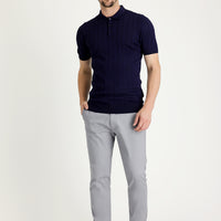 Açık Gri Regular Fit Likralı Kanvas / Chino Pantolon
