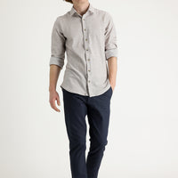 Orta Antrasit Regular Fit Likralı Kanvas / Chino Pantolon