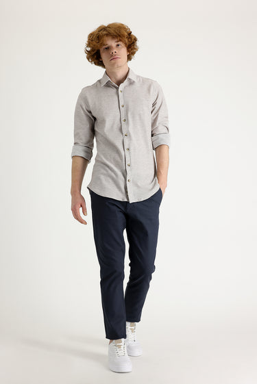 Orta Antrasit Slim Fit Dar Kesim Likralı Kanvas / Chino Pantolon