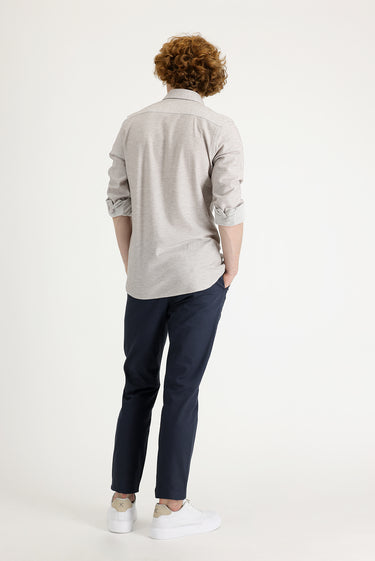 Orta Antrasit Slim Fit Dar Kesim Likralı Kanvas / Chino Pantolon