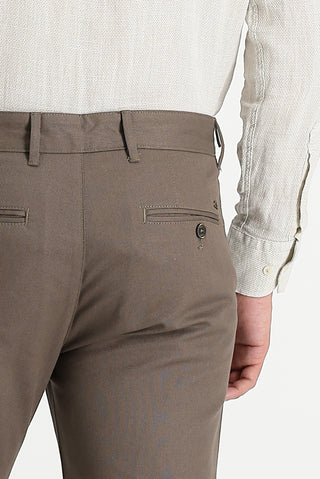  Orta Vizon 7 Drop Slim Fit Dar Kesim Likralı Kanvas / Chino Pantolon
