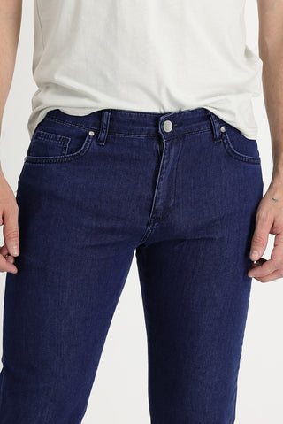 Koyu Lacivert 6 Drop Regular Fit Standart Kesim Pamuk Denim Pantolon
