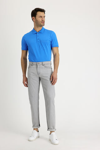  Bulut Gri 6 Drop Regular Fit Standart Kesim Pamuk Denim Pantolon