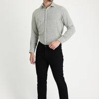 Siyah Regular Fit Standart Kesim Likralı Denim Pantolon