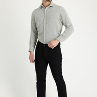 Siyah Regular Fit Likralı Denim Pantolon