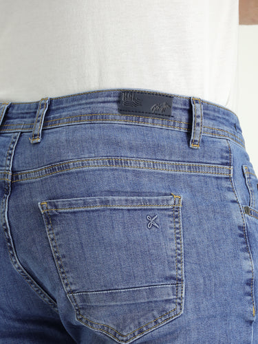 Açık Mavi Slim Fit Dar Kesim Likralı Denim Pantolon