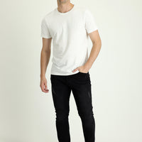 Siyah 7 Drop Slim Fit Dar Kesim Likralı Denim Pantolon