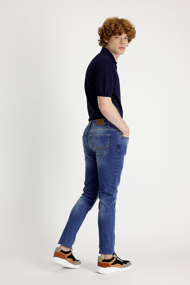 Mavi Slim Fit Dar Kesim Likralı Denim Pantolon