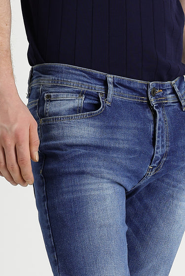 Mavi Slim Fit Dar Kesim Likralı Denim Pantolon