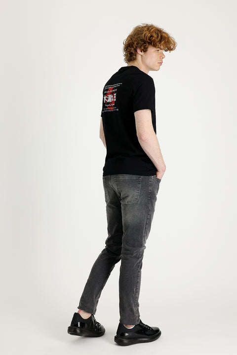 Orta Antrasit 7 Drop Slim Fit Dar Kesim Likralı Denim Pantolon