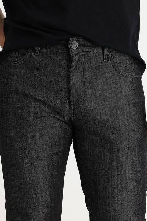 Siyah 7 Drop Slim Fit Dar Kesim Likralı Denim Pantolon