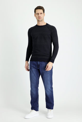  Koyu Mavi  7 Drop Slim Fit Dar Kesim Likralı Denim Pantolon
