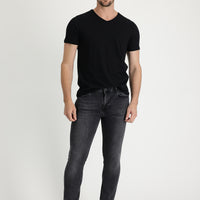 Siyah Slim Fit Dar Kesim Likralı Denim Pantolon