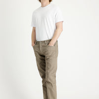 Koyu Bej Regular Fit Likralı Denim Pantolon